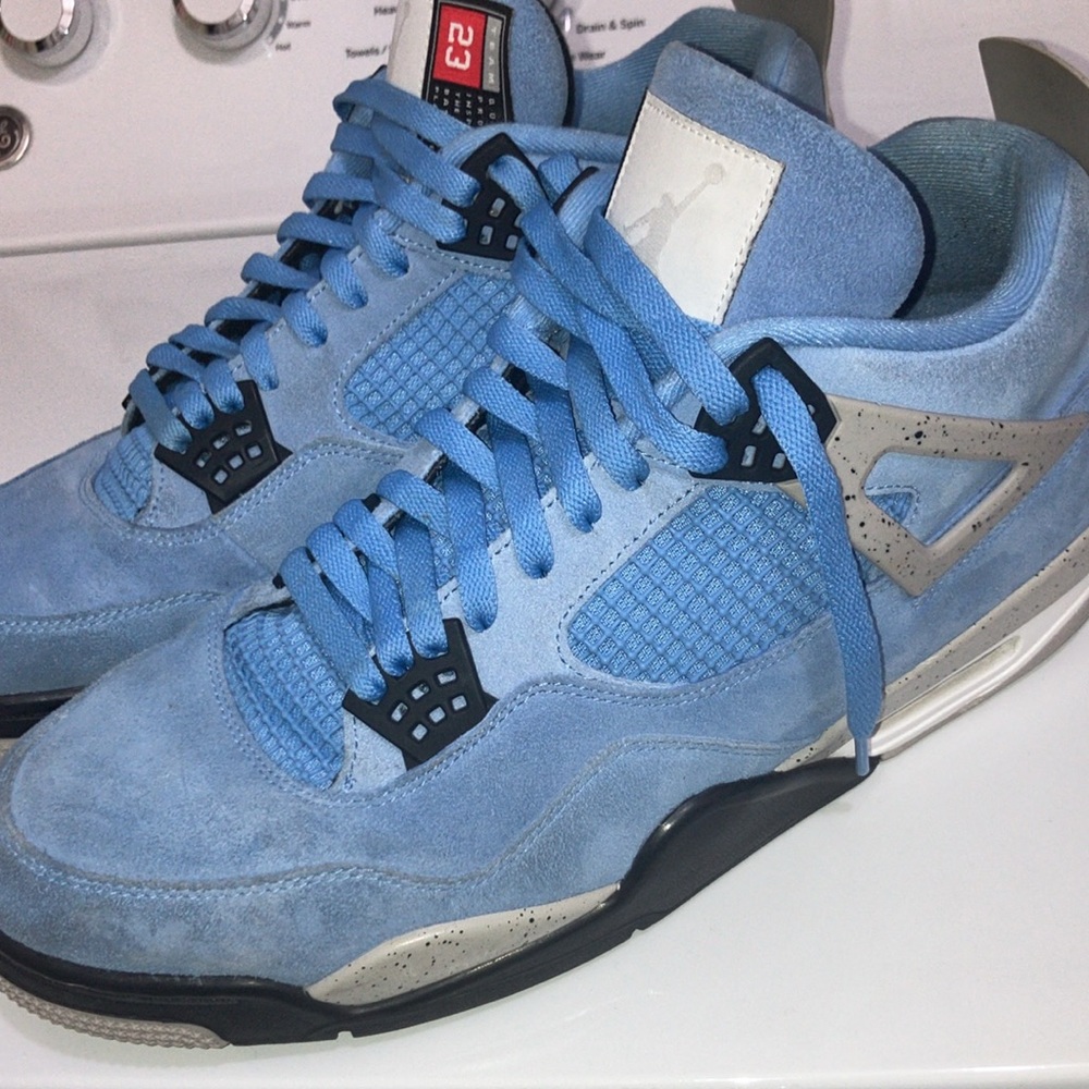 Nike Air Jordan 4 Basketball Shoes University Blue Retro Sneakers Throwback EUC